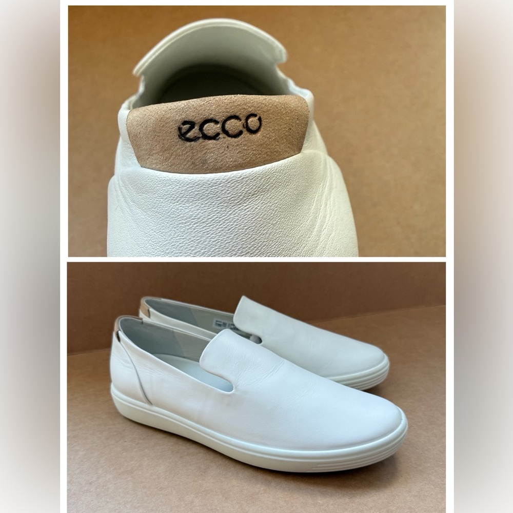 New Ecco Soft 7 White Slip on - EU 40